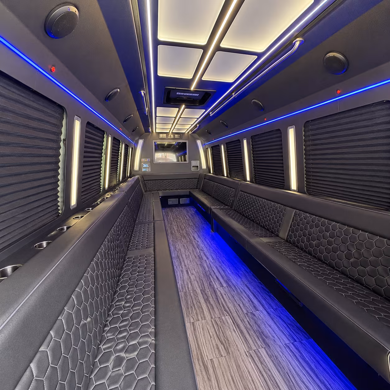 winston salem 30 passenger party bus interior