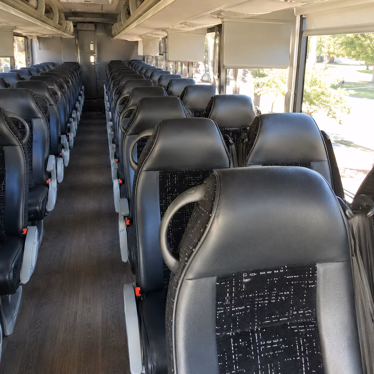 winston salem 56 passenger charter bus inside